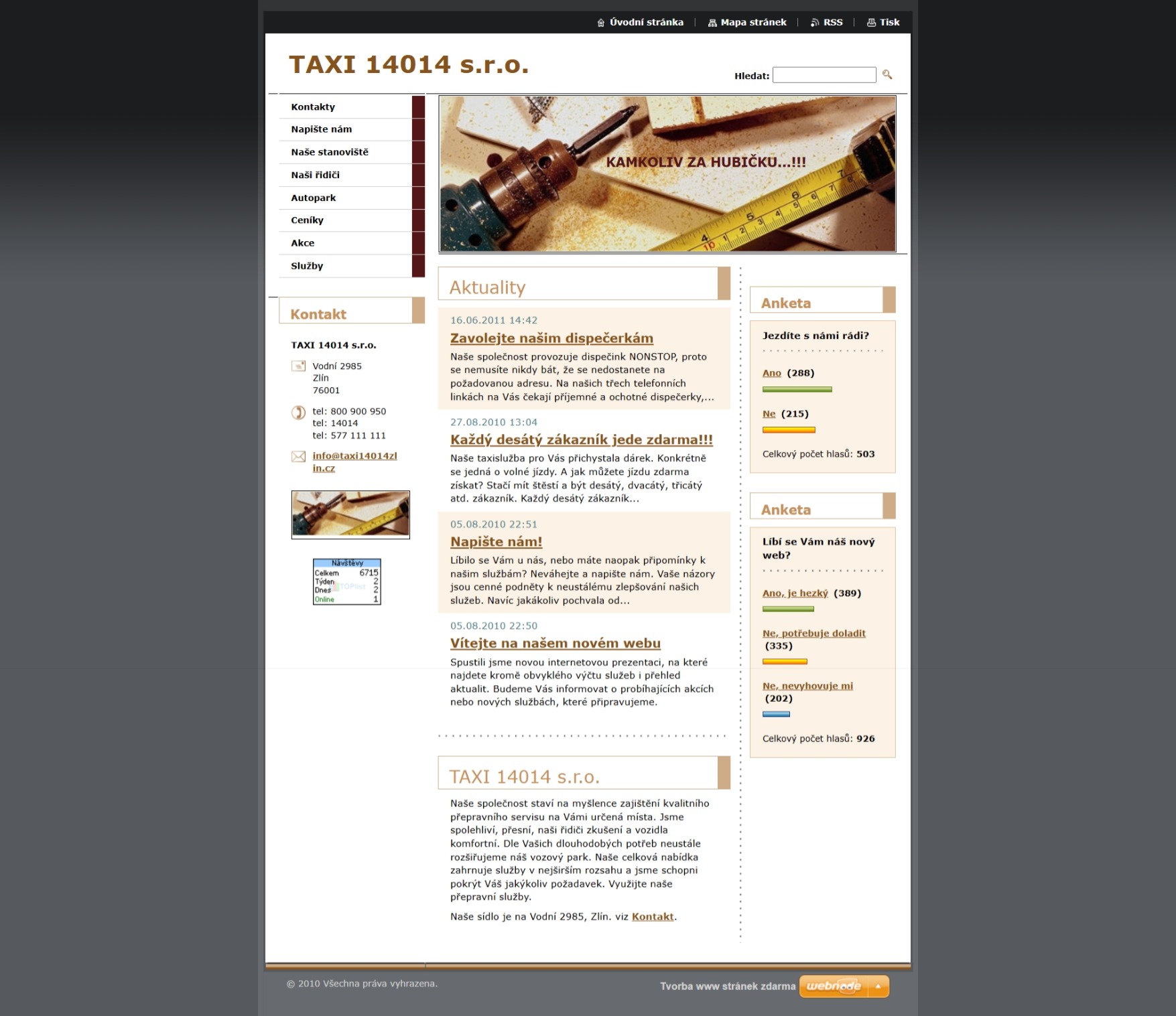 Původní web Taxi14014.cz