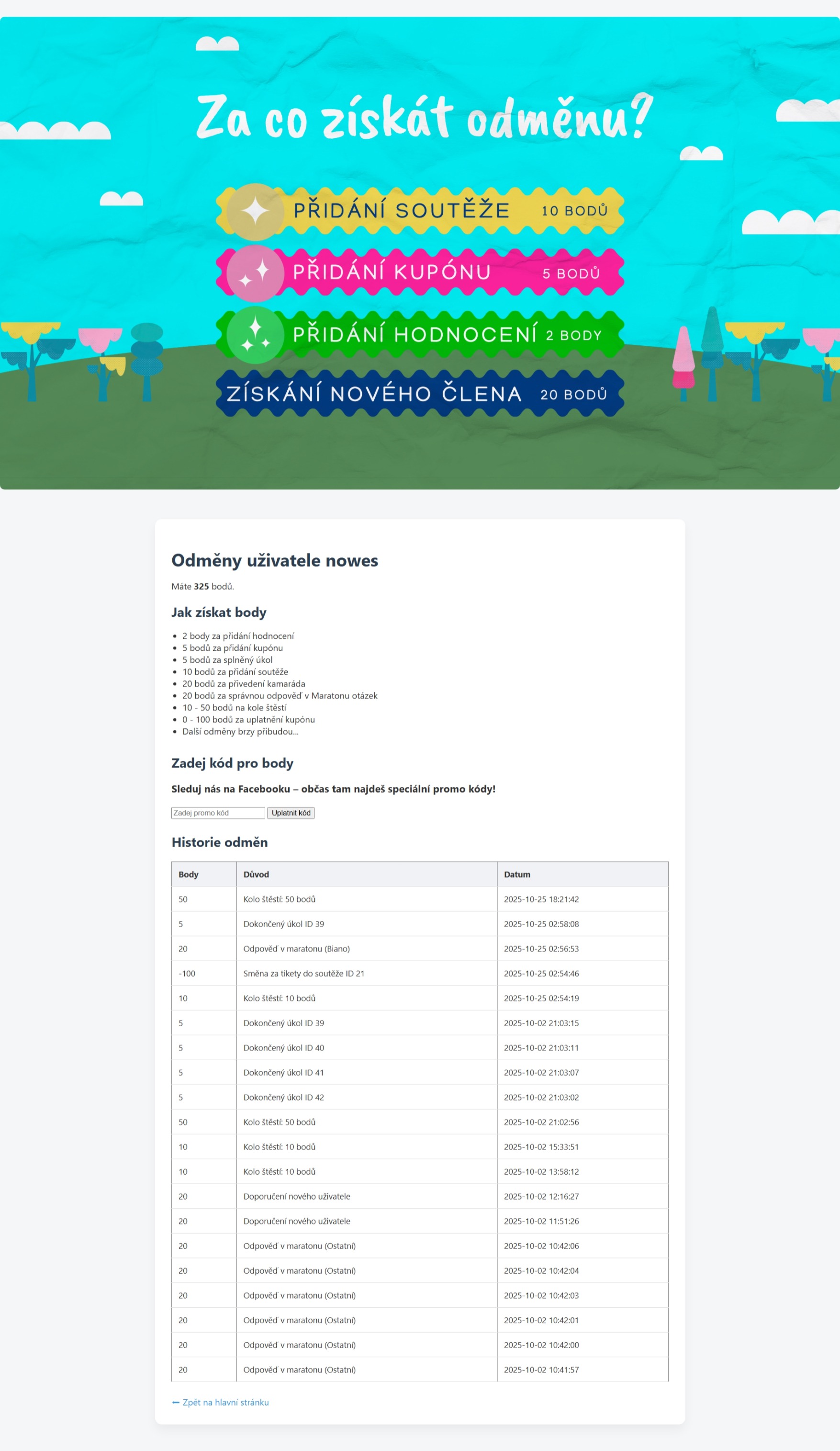 Ukázka webové stránky